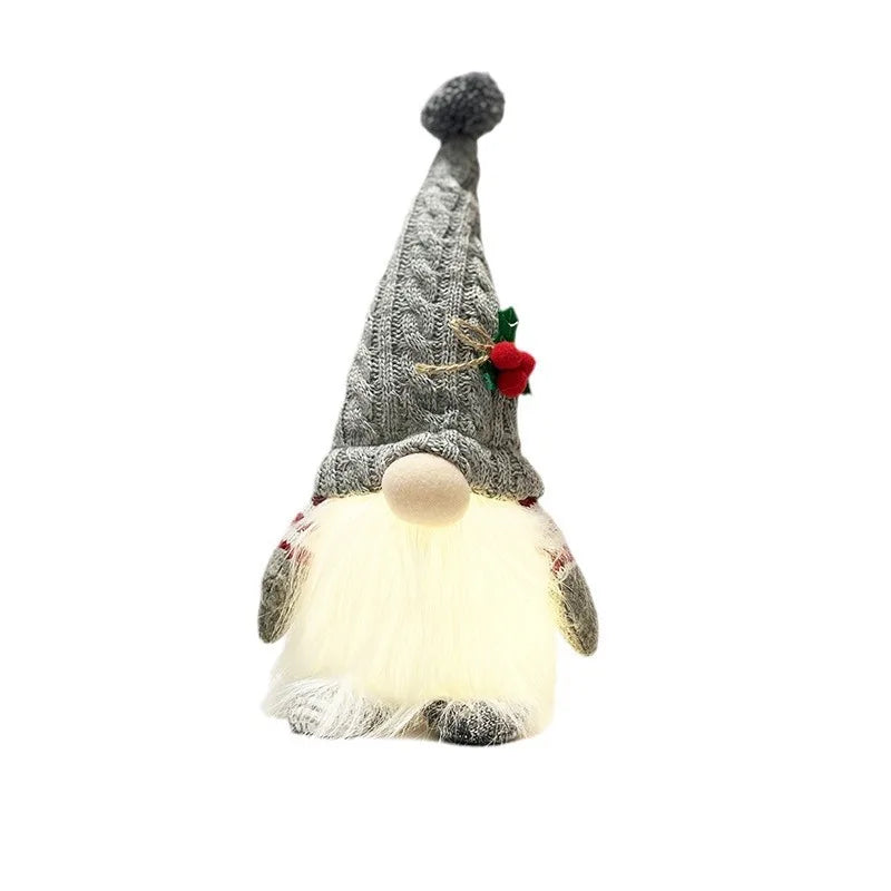 Christmas Doll New Knitted Hat with Lights and Light Forest Man Decoration Creative Christmas Decoration Supplies Oasis Select