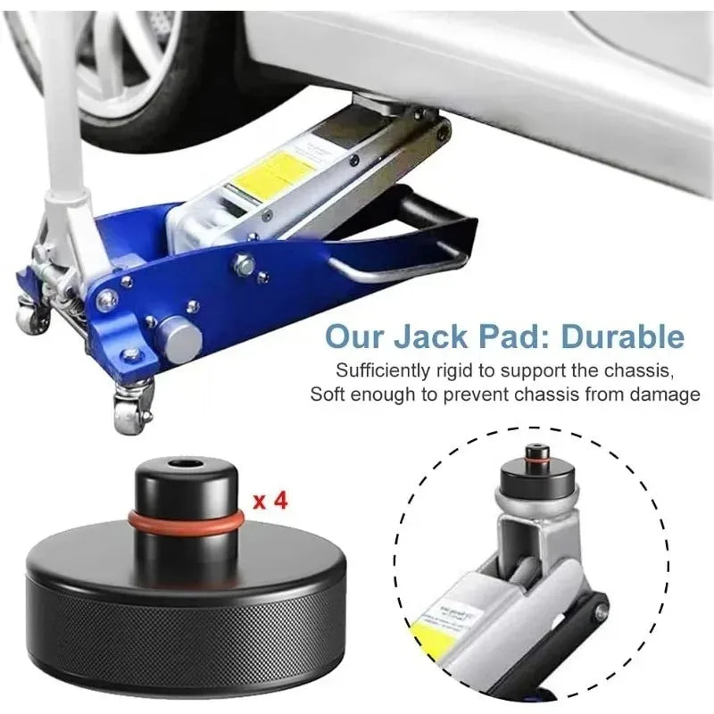 4pcs Heavy Duty Rubber Lifting Jack Pad for Tesla Model 3/S/X/Y/Y Juniper Lift Pucks Accessories for Tesla Vehicles 2013 To 2026 Oasis Select