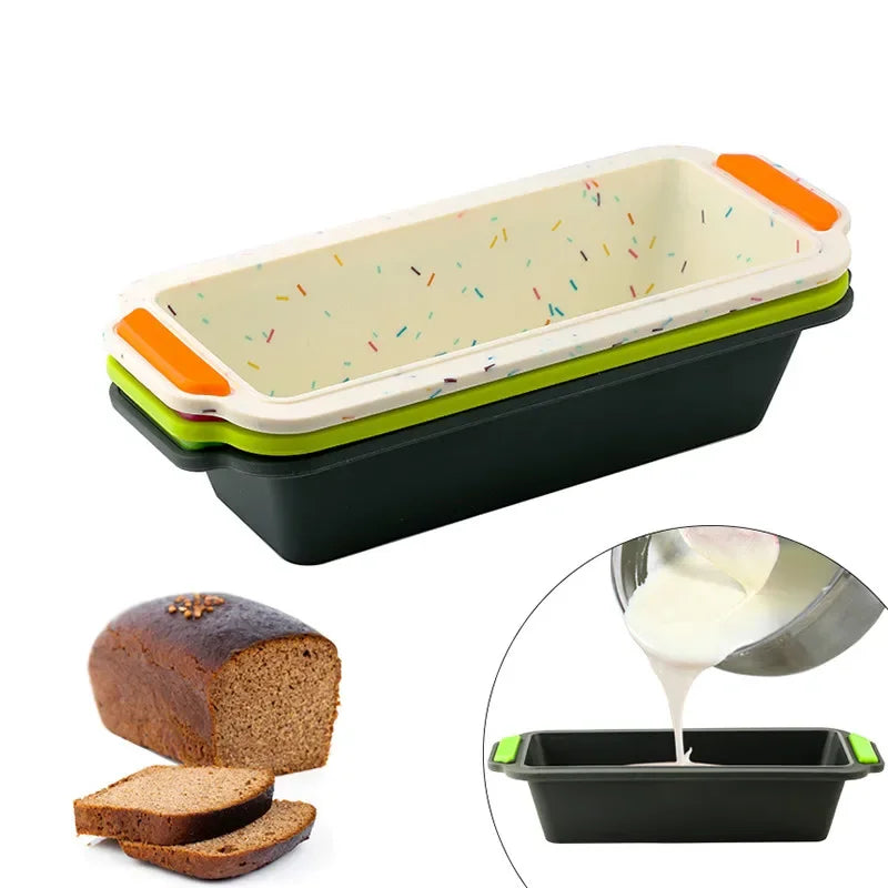 Rectangular Silicone Bread Pan Mold Toast Bread Mold Cake Tray Long Square Cake Mould Bakeware Non-stick Baking Tools Oasis Select