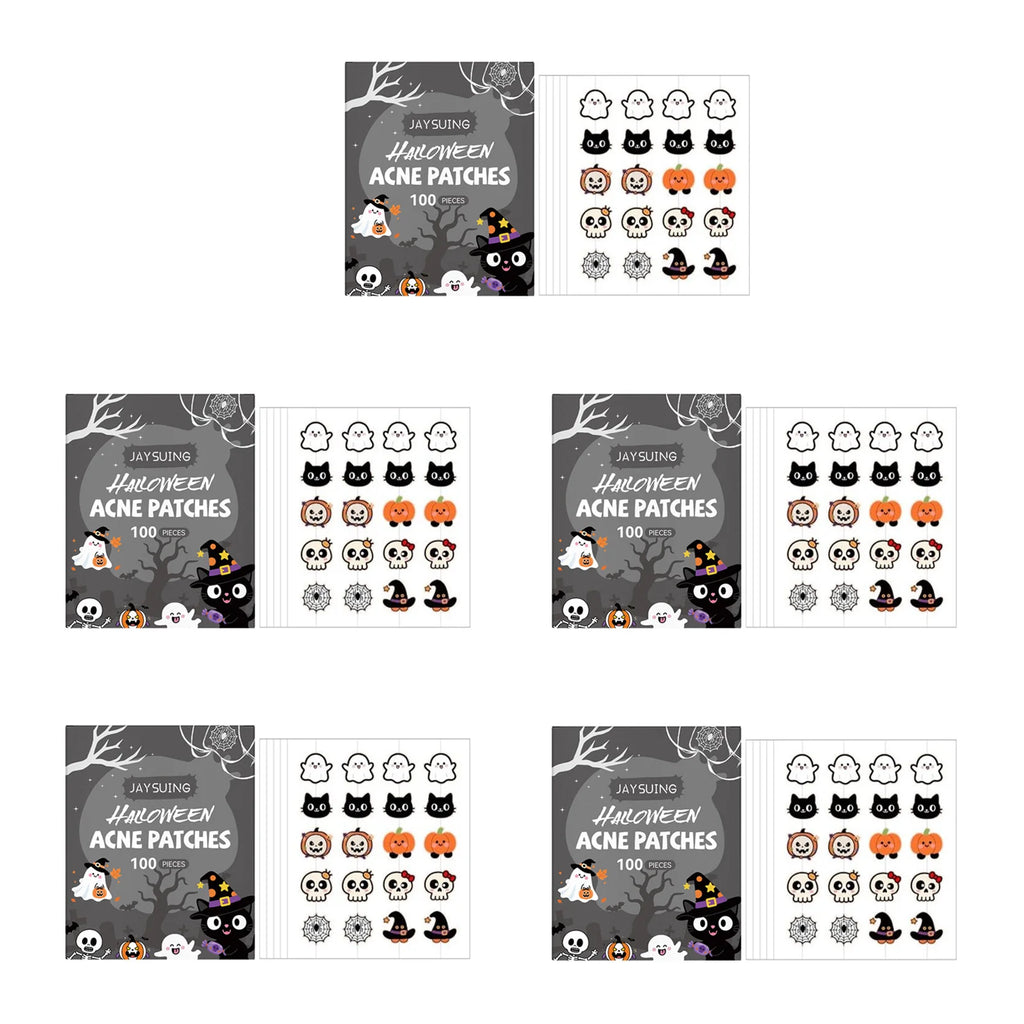 Halloween Acne Patches 100pc – Pumpkin & Bat Spot Covers Acne Spot Patches Oasis Select 5 x 100pcs Boxed