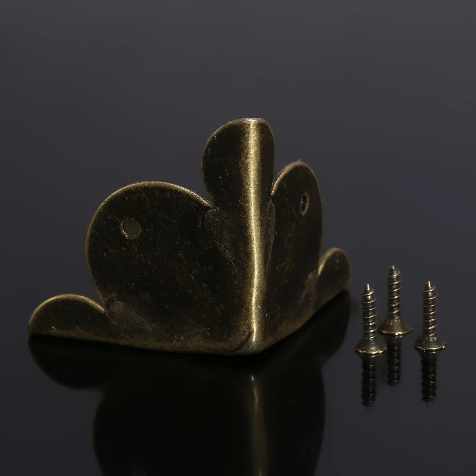 12pcs Furniture Desk Jewelry Box Corner Bumpers,cabinet Edge Safety Guards,antique Brass Box Corner Protectors with 36 Screws Oasis Select