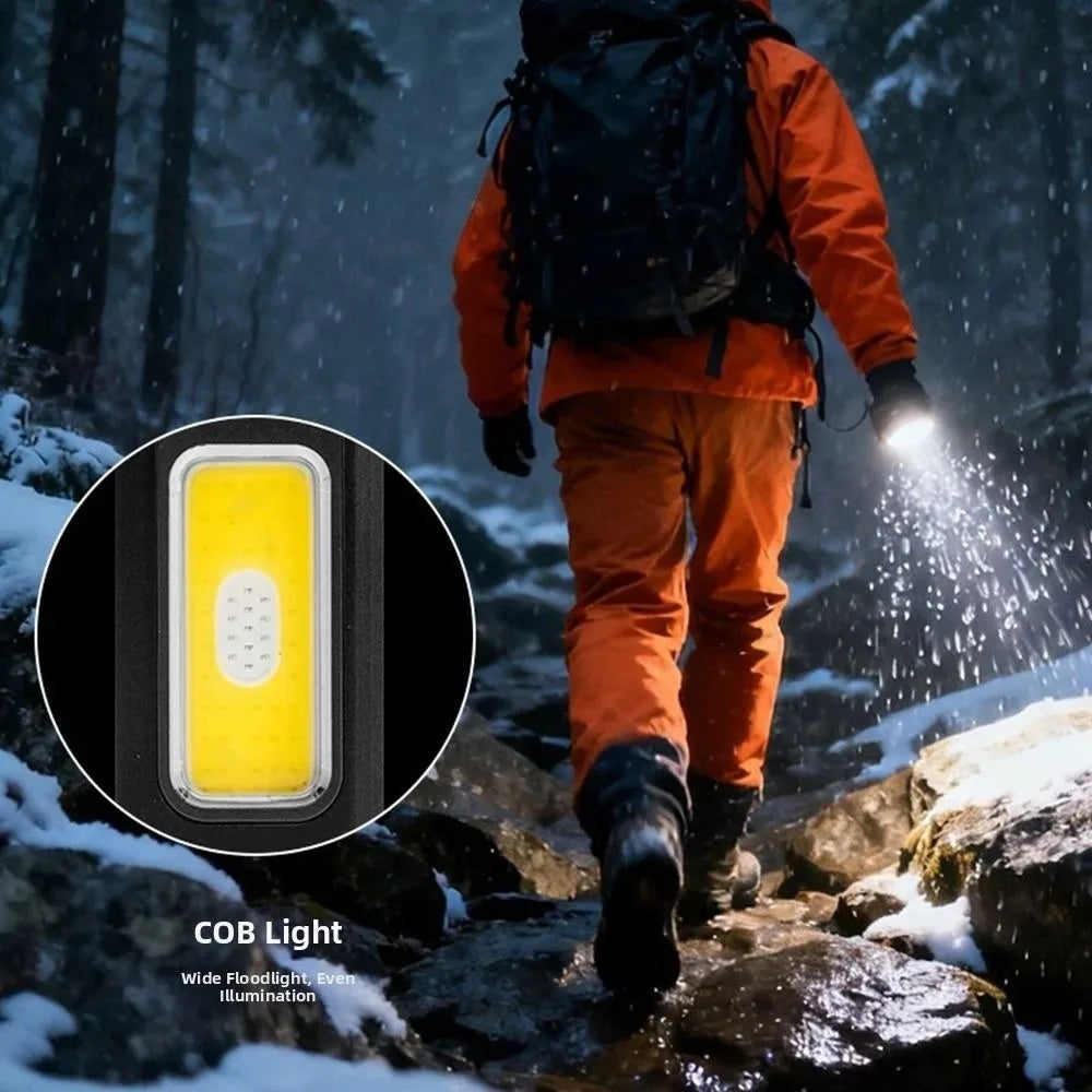 Mini USB Rechargeable LED Flashlight – Magnetic, Clip, 160LM