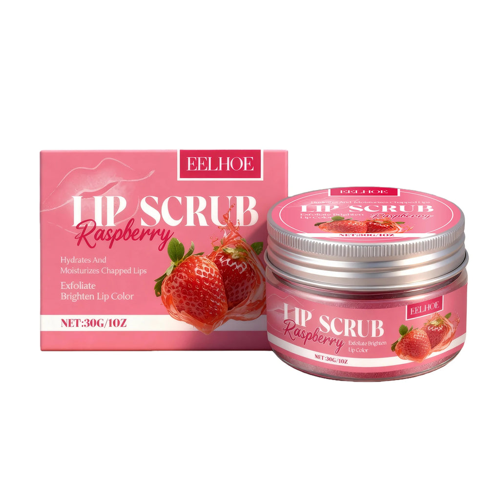 Strawberry Lip Scrub Exfoliating Preventing Drying Cracking Improve Dullness Remove Dead Skin Moisturizing Brightening Lip Care Oasis Select 30g boxed