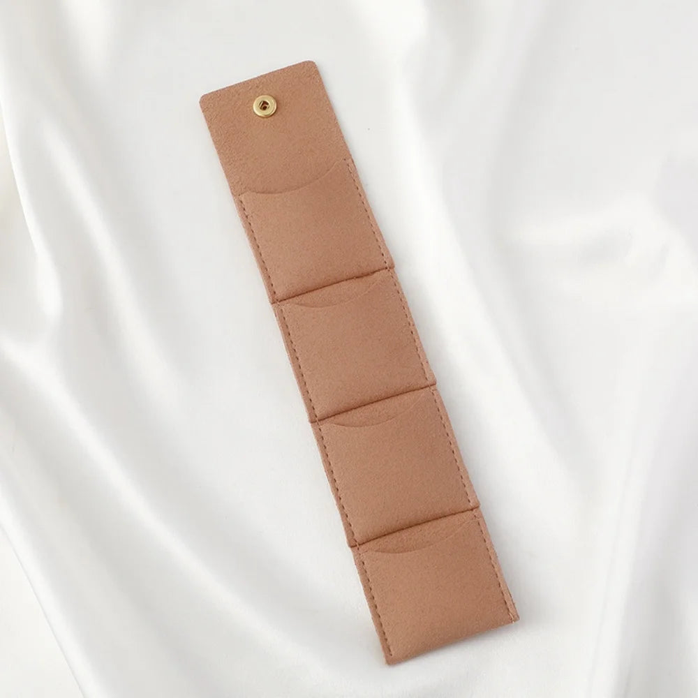 Portable Microfiber Jewelry Roll Organizer – Travel Storage Bag
