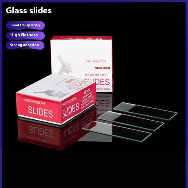 Wholesale 50Pcs DIY Accessories Microscope Slides Blank Biology Glass Slide For Basic Biological Science 25.4x76.2MM Oasis Select
