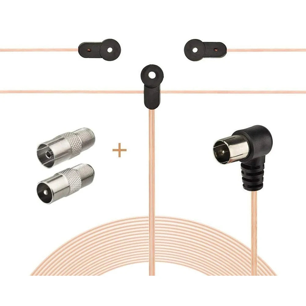 Indoor Use FM Dipole Antenna AM Loop Antenna for Home Audio and TV Tuner Dual Band Support with Copper Core Shielded Cable Oasis Select