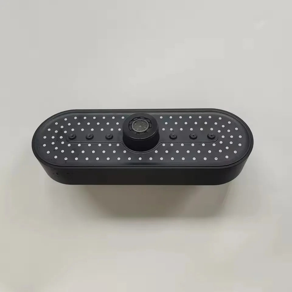 New 1pc 19 Inch High Pressure 3 Mode Rainfall Luxury Bathroom Shower Head Adjustable Anti-Clogging Silicone Nozzles Water Saving Oasis Select 25cm Black Shower