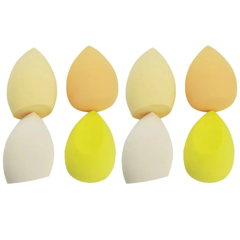 4/8/12/16pcs Makeup Sponge Cosmetic Puff Dry And Wet Combined Cosmetic Egg Women Foundation Powder Puff Bevel Cut Makeup Sponges Oasis Select 8pcs yellow