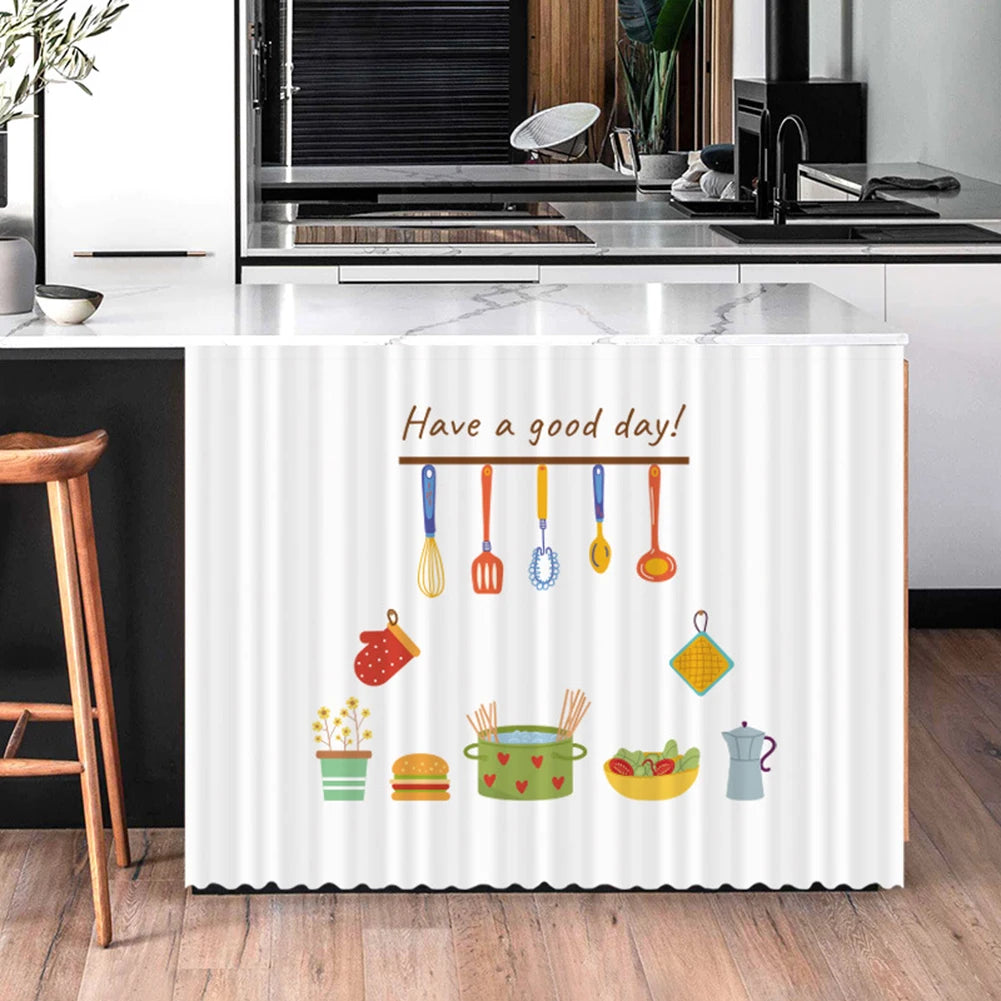 No-Drill Kitchen Cabinet Curtain – Dust & Oil Fume Cover