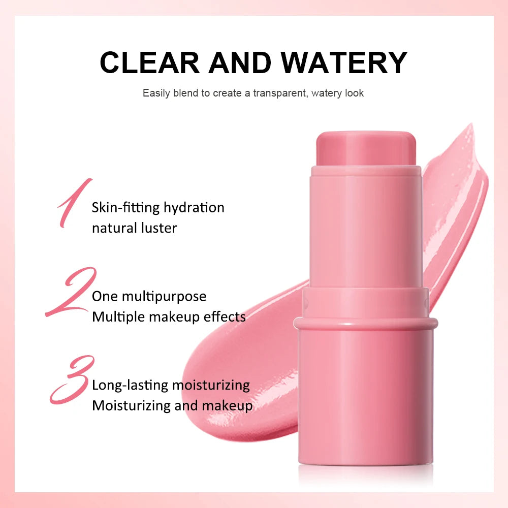 Cooling Water Jelly Blush Face Aqua Glow Pink Vital Girl Moisturizing Blush Natural Long Lasting Blush Stick Makeup For Women Oasis Select