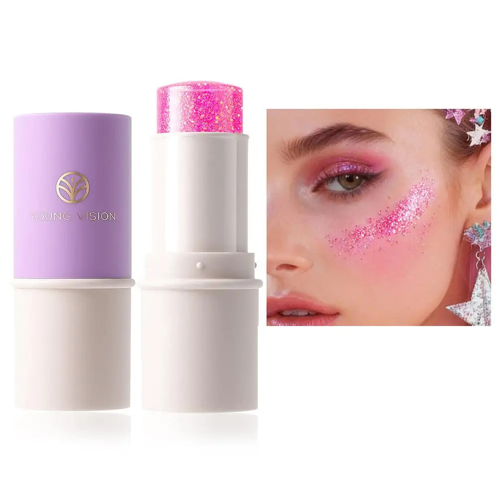 Holographic Body Glitter Stick – Face, Hair & Festival Makeup Body Glitter Stick Oasis Select 02 pink