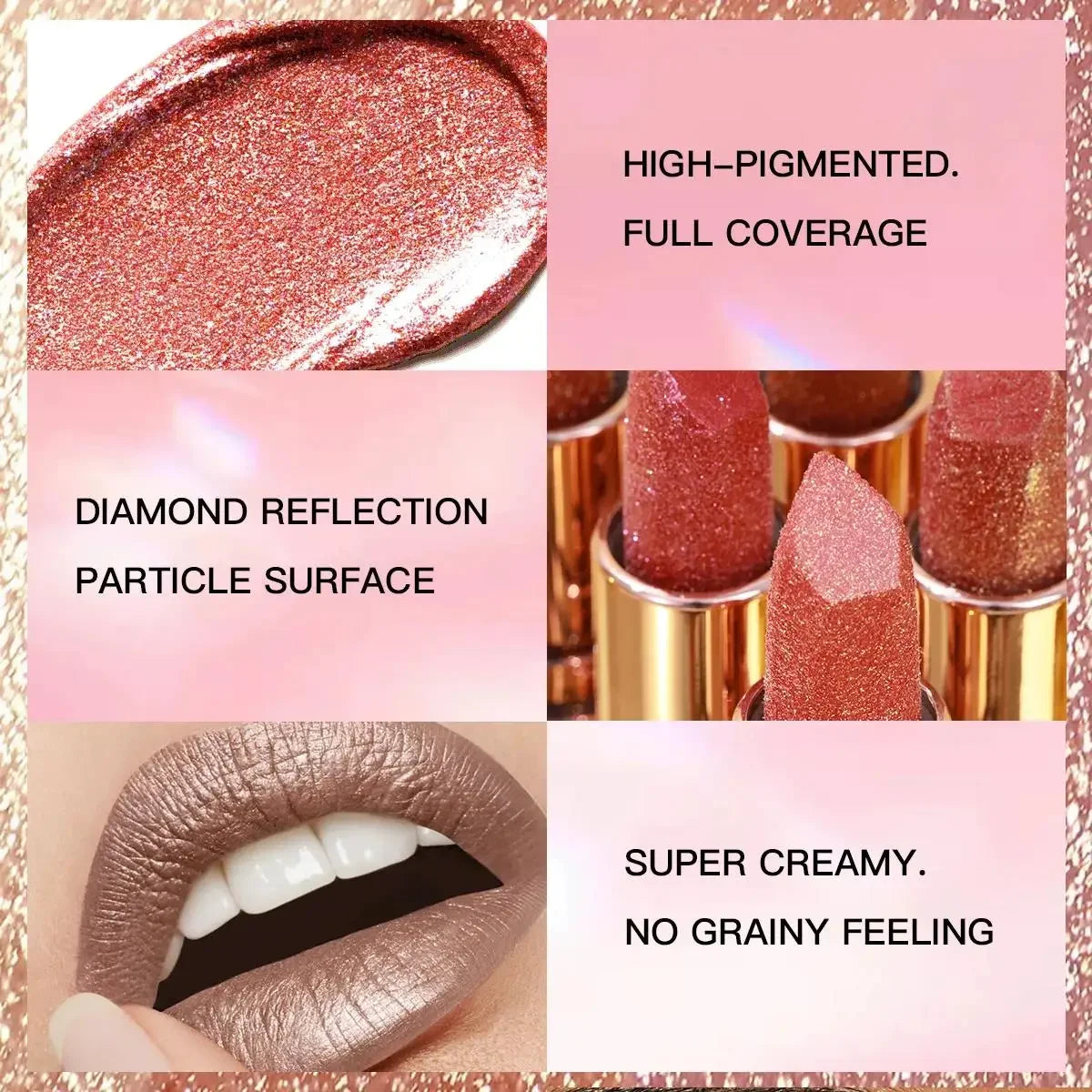 USHAS Metallic Liquid Lipstick Set – Waterproof & Long-Lasting