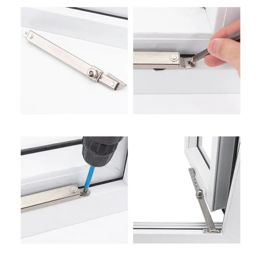 Stainless Steel Windproof Window Limiter & Child Safety Lock