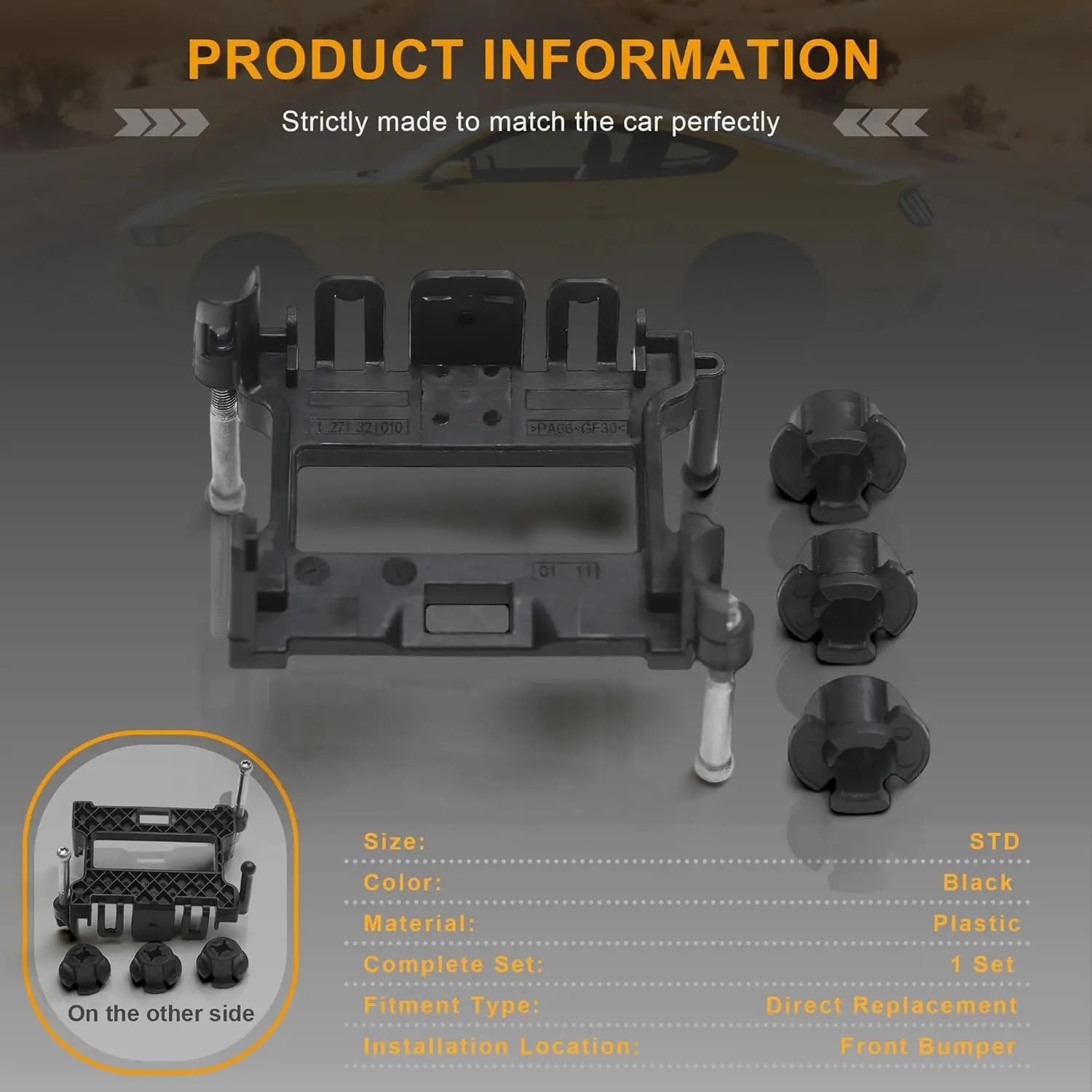 Durable Plastic Easy Install 1271321010 ACC Distance Radar Sensor Bracket Compatible with VW Audi Alfa Romeo Stelvio Auto Parts Oasis Select