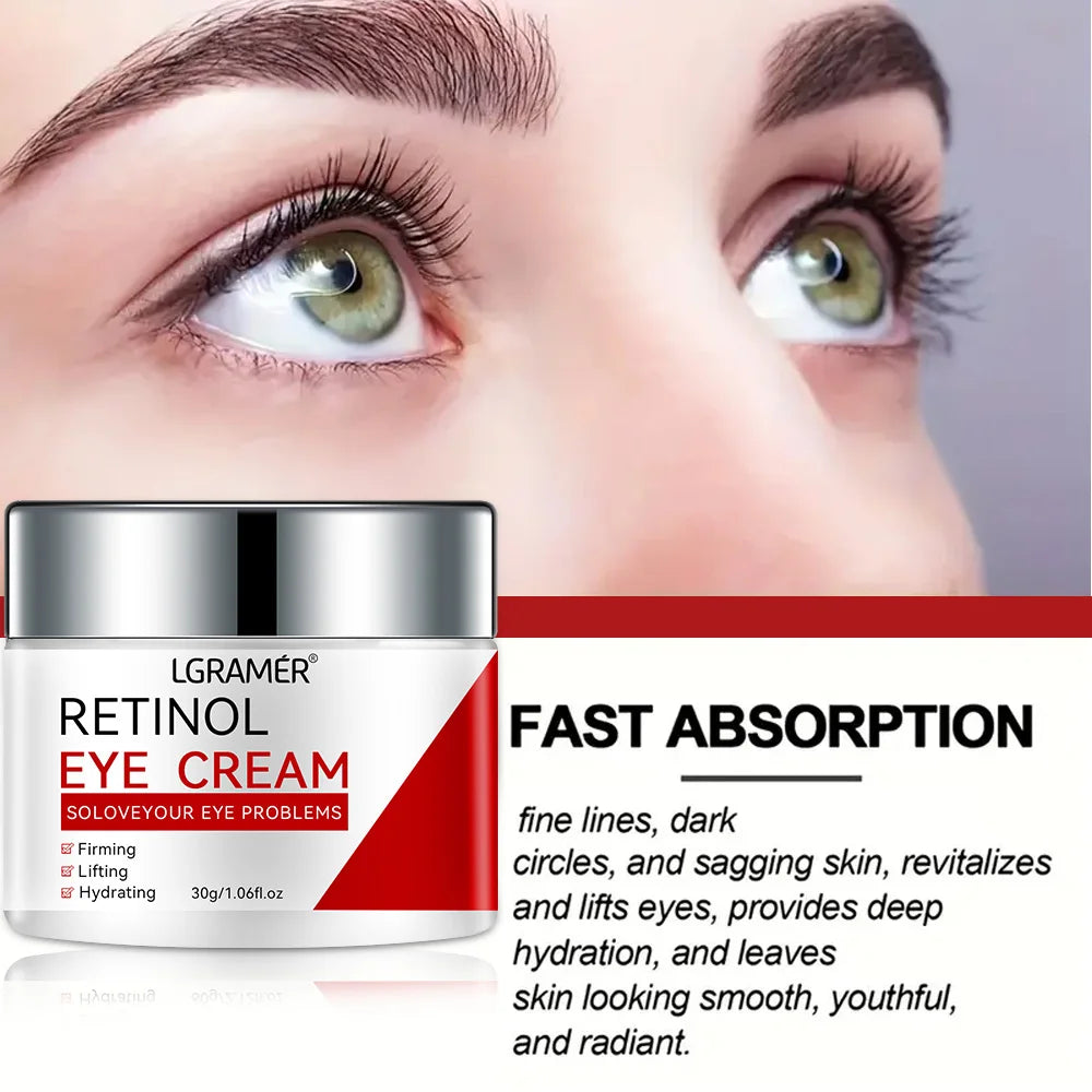 Retinol Eye Cream Lightening Dark Circles Firming Skin Instant Eye Repair Serum Stick for women Women Eyes Care 60g Oasis Select