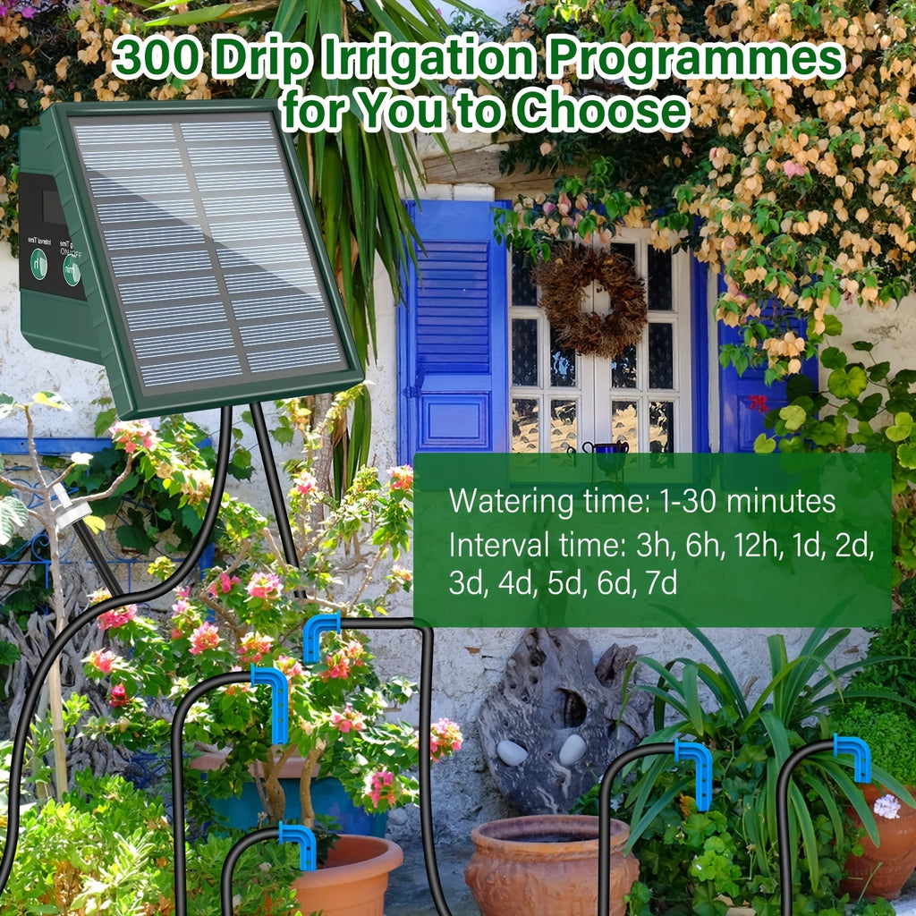 DIY Solar Drip Irrigation System Garden Automatic Watering System Plant Watering Devices for Potted with Water Level Detection Oasis Select