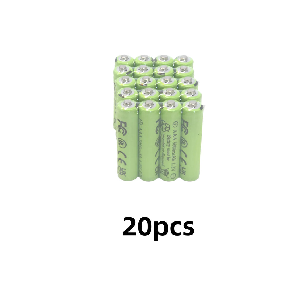 3A Fast Charging AAA Ni-MH Rechargeable Battery 3000mAh 1.2V for Flashlights, Solar Lights, Remote Controls (Free Shipping) Oasis Select 20pcs
