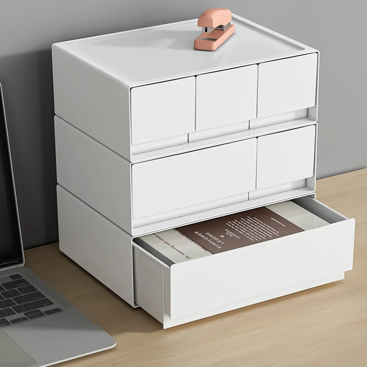 Multi-Layer Stackable Desktop Drawer Home Student Stationery Office Storage Cabinet Jewellery Jewellery Box Desktop Storage Oasis Select