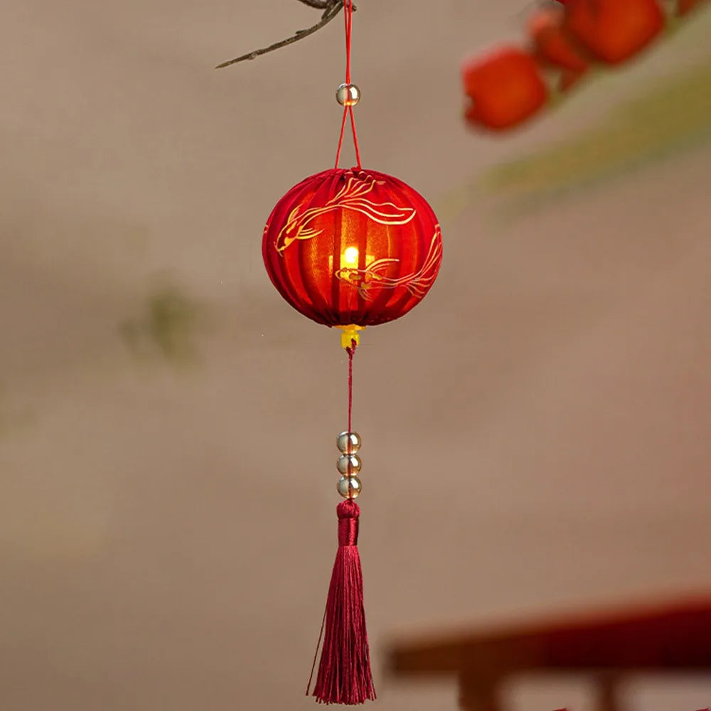 2026 Horse Year Chinese New Year Handmade Glowing Cloth Lantern