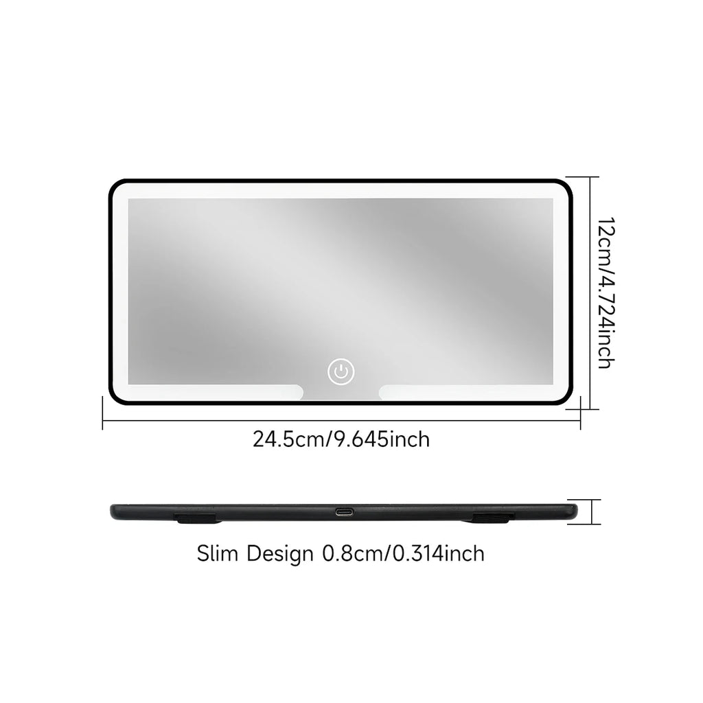 LED Car Sun Visor Vanity Mirror | 3 Modes, Rechargeable