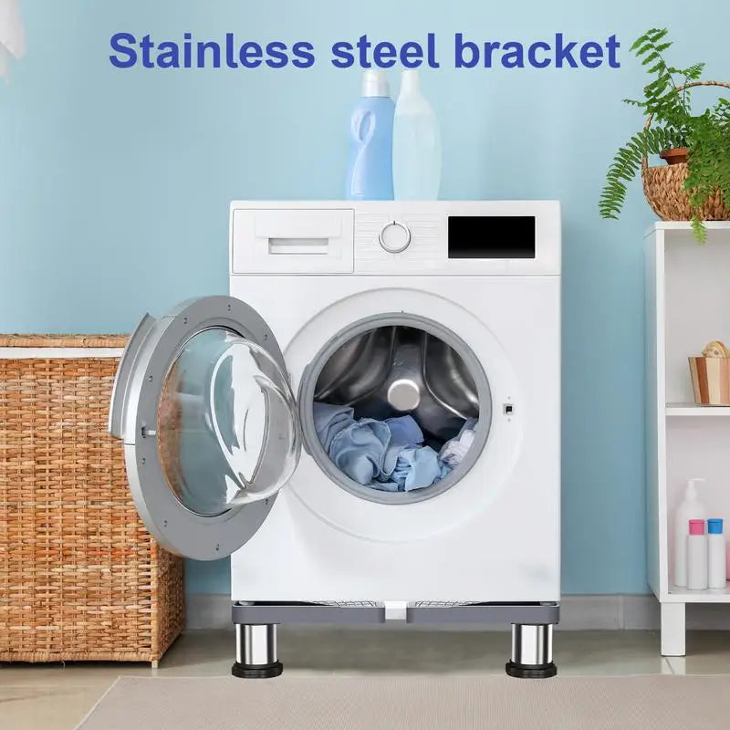Heavy Duty Washer Stand Universal Stainless Steel Washer Dryer Stand Washing Machine Riser Heavy Duty Laundry Pedestal Oasis Select