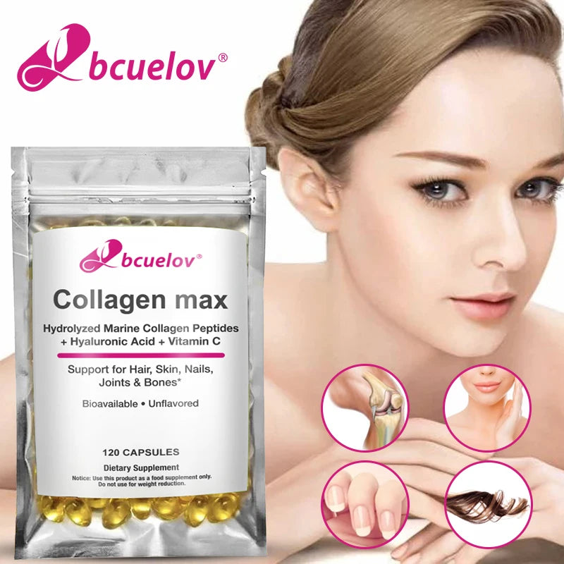 Marine Collagen Peptides with Hyaluronic Acid & Vitamin C – 60ct