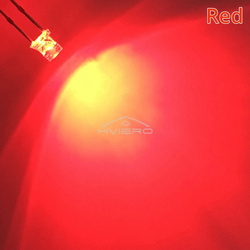 F3 3mm Flat Top LED Diodes 10/20PCS – Ultra Bright Wide Angle