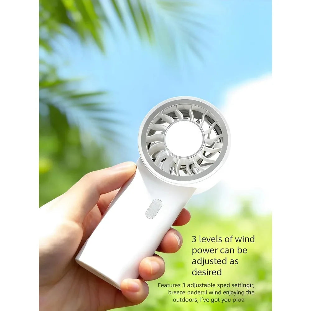 Handheld Fan Upgraded Portable Fan,Mini USBRechargeable Personal Fan, Outdoor Travel ,Suitable for summer beach and concerts Oasis Select