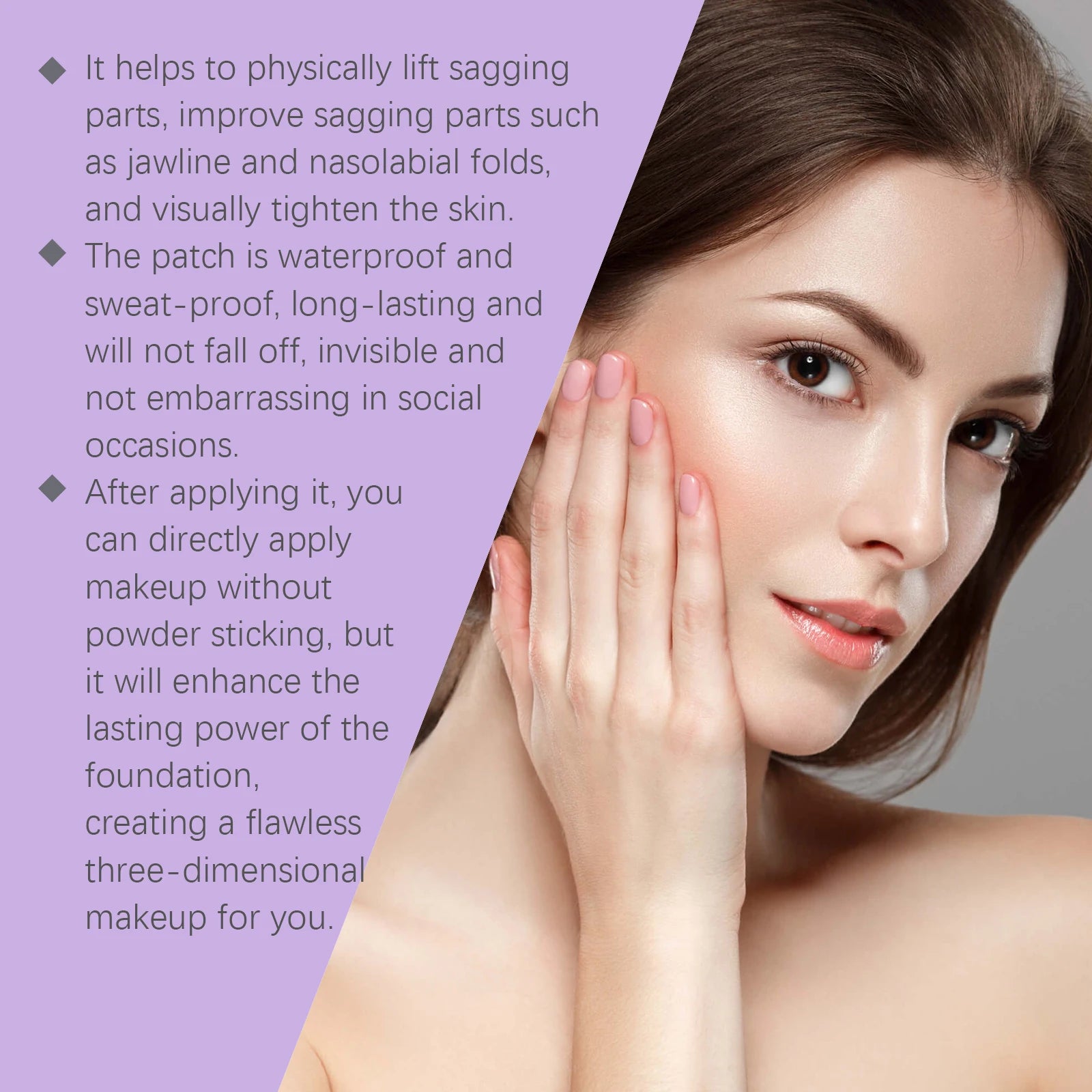 Invisible Firming Face Tape Moisturize Hyaluronics Acid Tighten Skin Remove Wrinkles Anti-Sagging Thin Face V-Face Lifting Patch Oasis Select