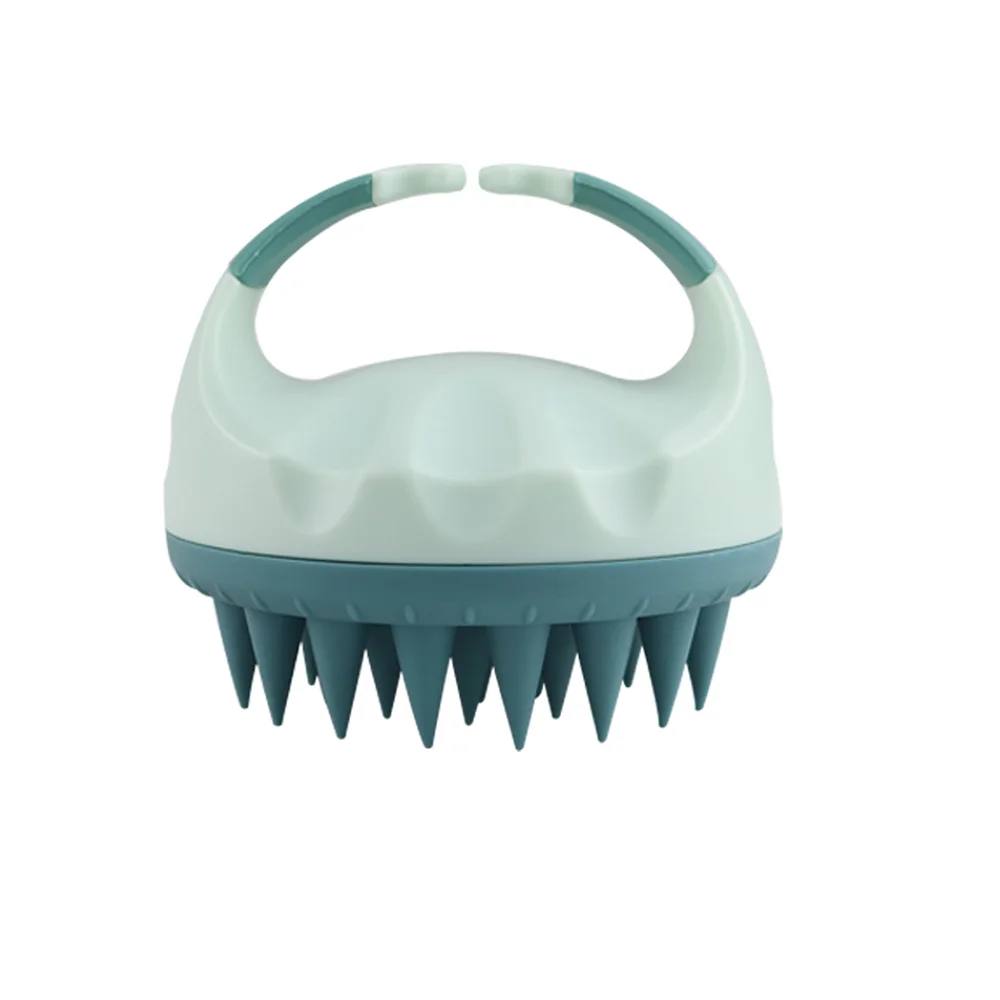 Shampoo Head Scalp Massage Brush Silicone Soft Skin Friendly Hair Washing Massager Comb SPA Massage Brush Beauty Salon Hair Tool Oasis Select blue