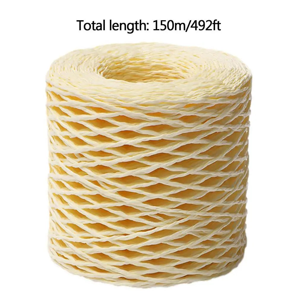 150m Natural Raffia Straw Yarn For Knitting Crocheting Paper Threads DIY Handmade Summer Sunhat Beach Bag Oasis Select Khaki