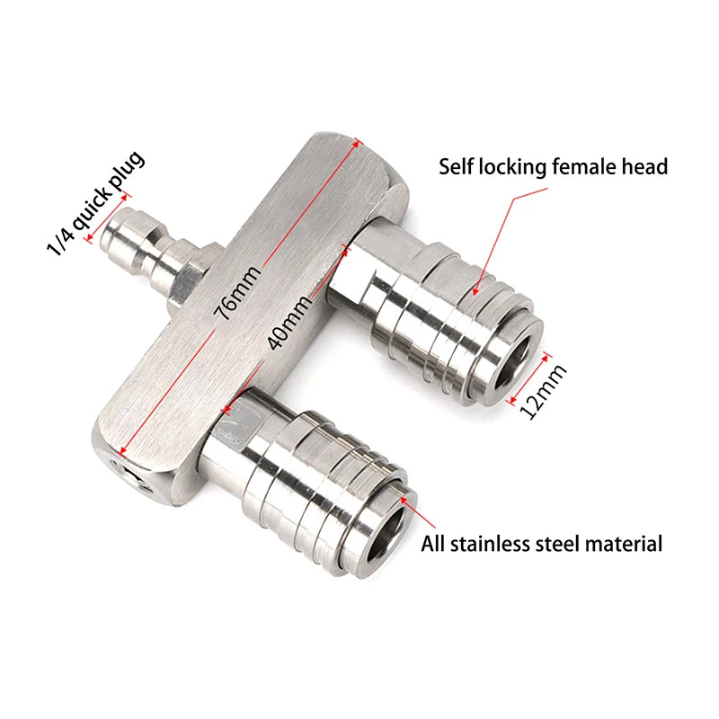 Dual Car Nozzle Adapter Rod Quick Connect Double Spray Fitting Rotating Nozzles Auto High Pressure Washer Gun Car Cleaning Tools Oasis Select