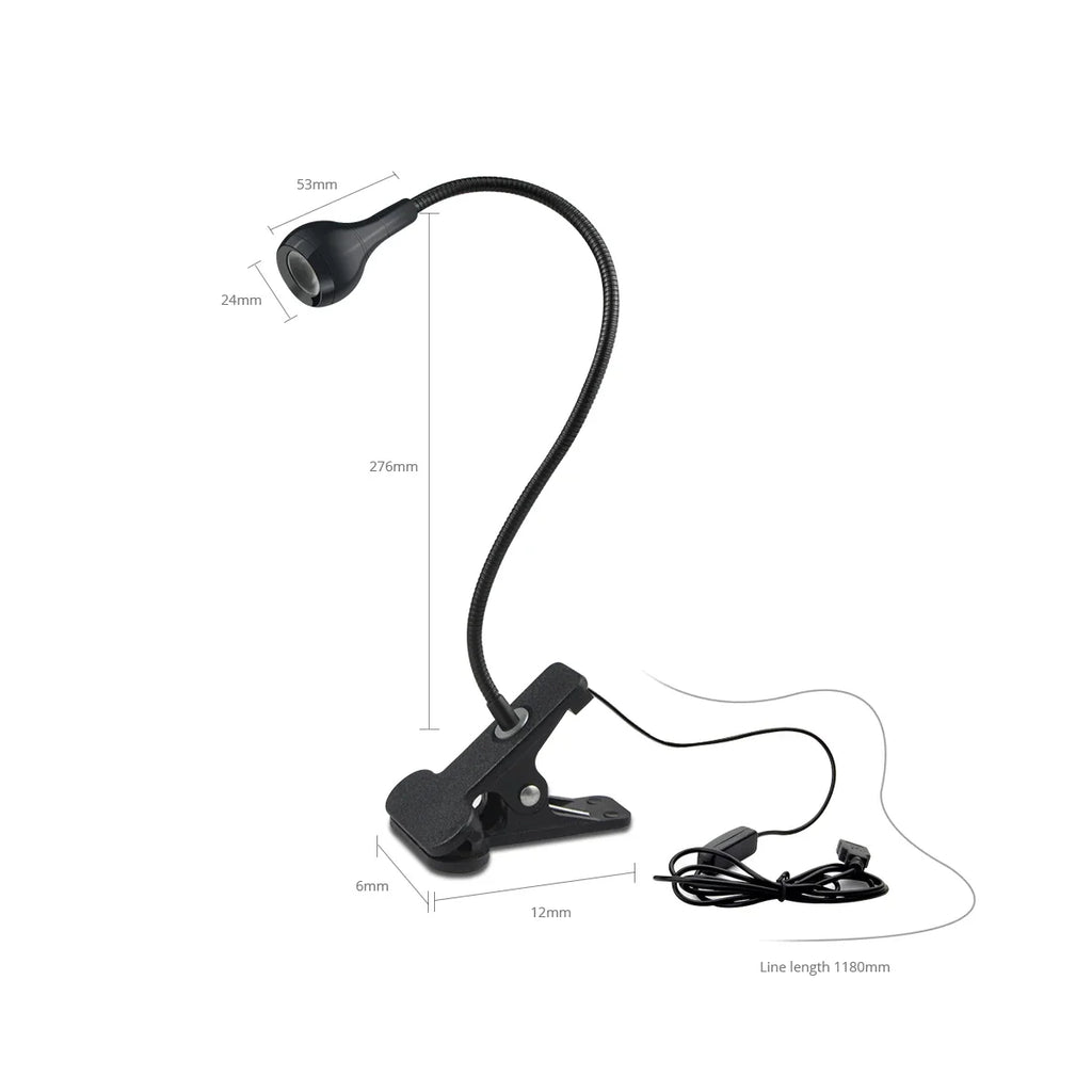 1-10Pcs Clip-On Light USB Power Reading Book Light For Power Bank Computer Interface,1W Flexible LED Table Lamp Night Lighting Oasis Select