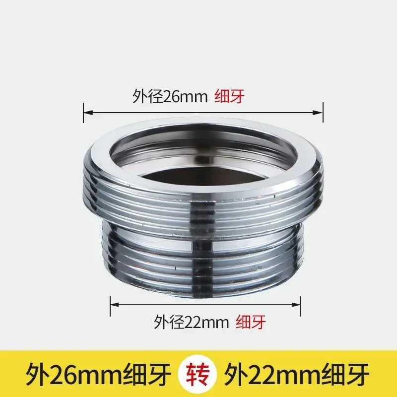 Brass Silver Water Faucet Coupler 1/2 To M16 M18 M20 M22 M24 M28 Thread Connector Fittings For Bubbler Kitchen And Bathroom Oasis Select W26W22