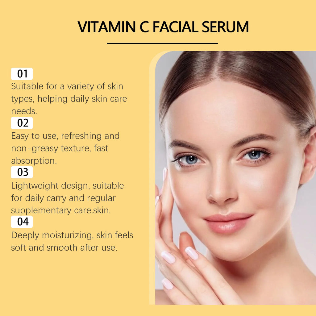 Vitamin C Moisturizing Facial Serum, Nourishing, Improving Skin Elasticity, Reducing Fine Lines Daily Skincare Essence Oasis Select