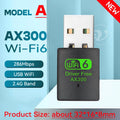 USB WiFi Adapter 802.11AX Wi-Fi6 AX300 2.4G Drive Free Mini Wireless Network Card Receiver Dongle WLAN For PC Laptop Win7/10/11 Oasis Select New Model A 1PCS
