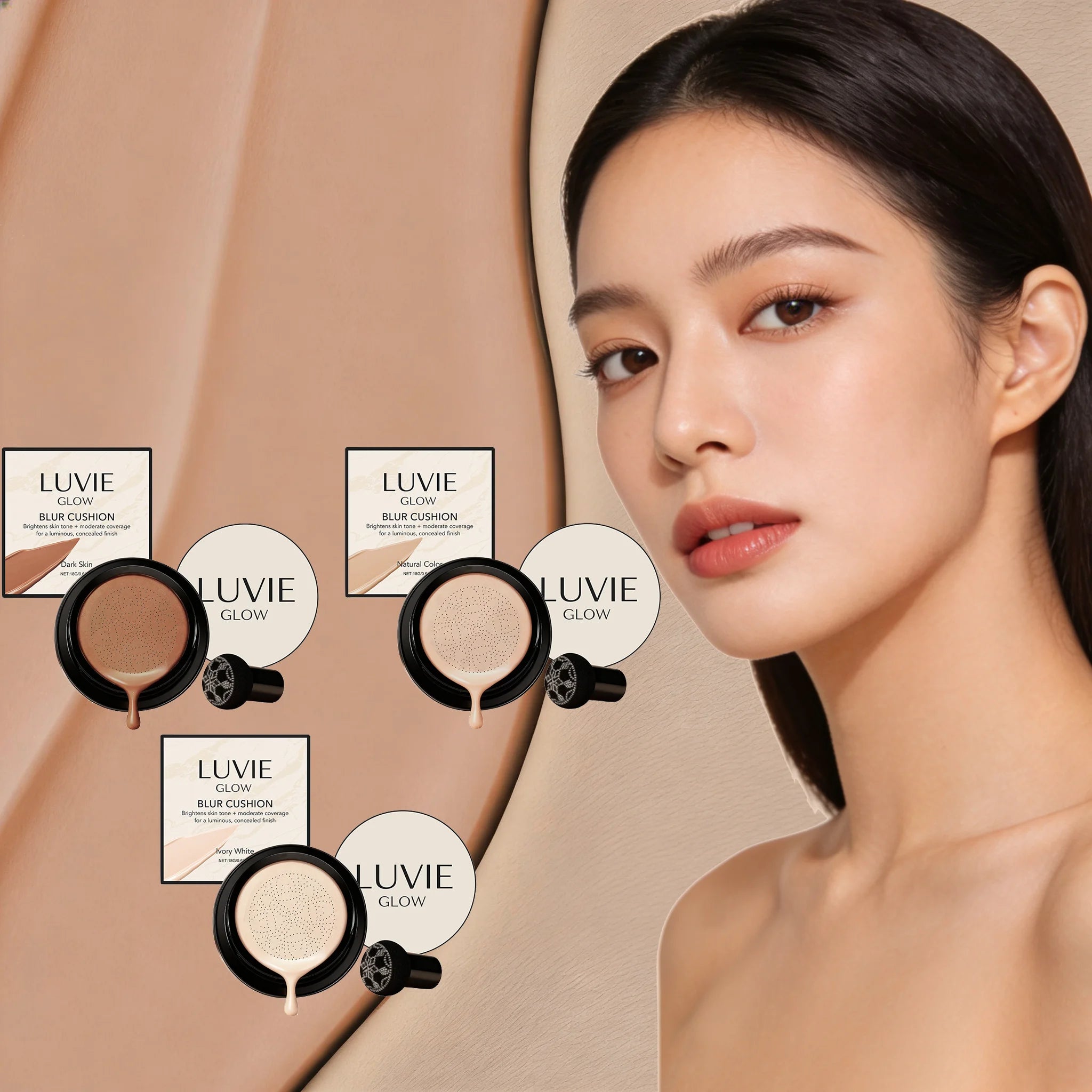 Air Cushion BB Cream Oil Control Brightening Even Skin Tone