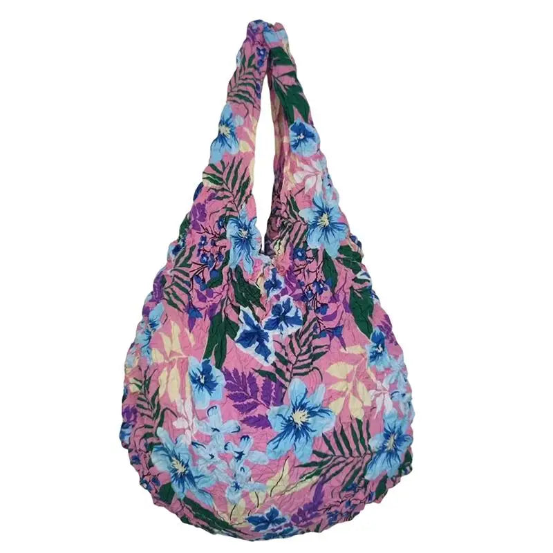 Foldable Pleated Stretch Shopping Bag | Large Capacity Tote