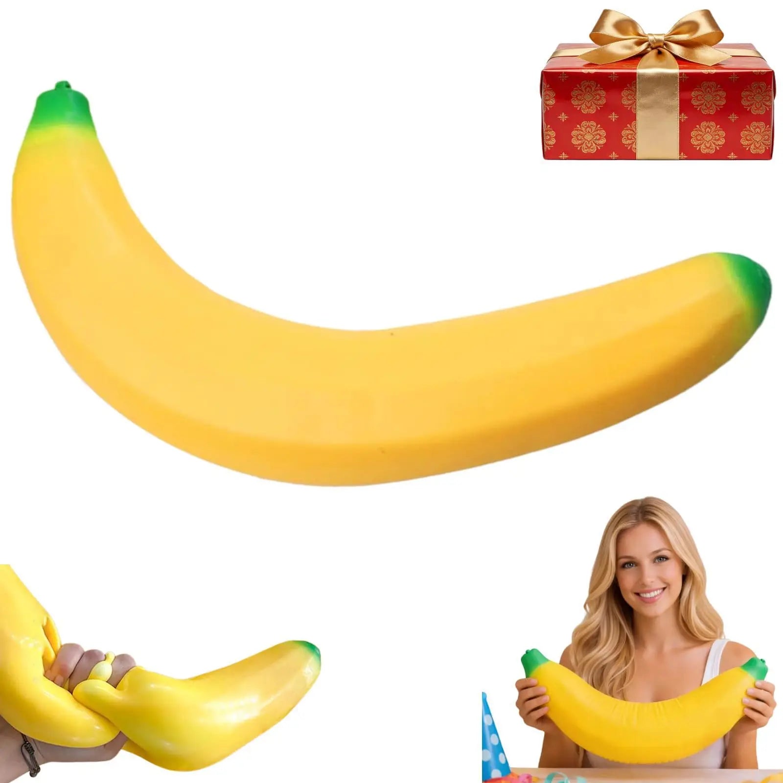 Giant Banana Squishy Toy – Slow Rising Stress Relief Fidget Stress Relief Fidget Toy Oasis Select