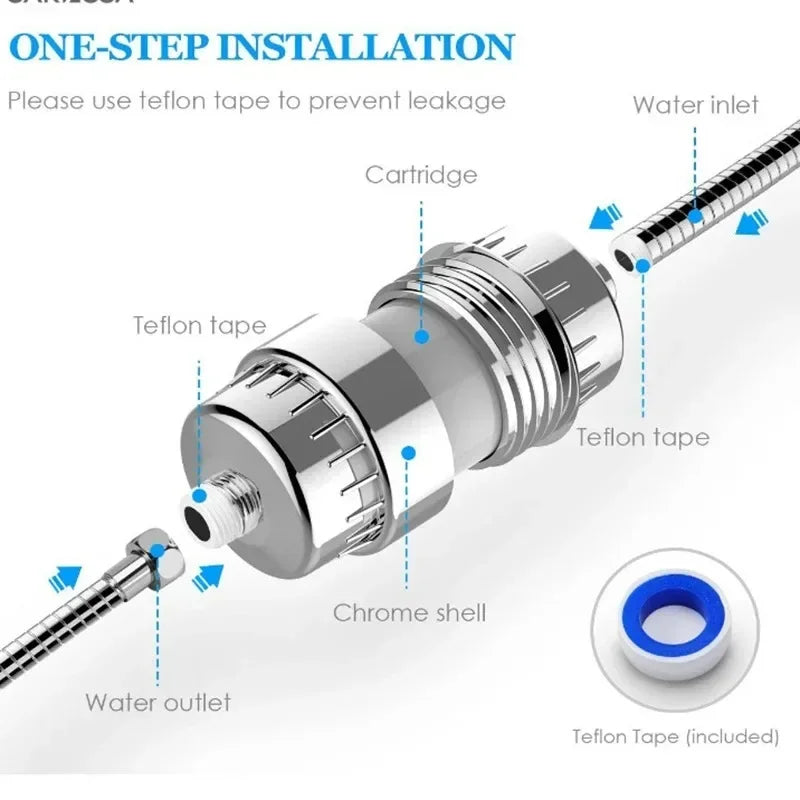 Filter Element 15-20 Grade Water Purification Household Water Purifier Shower Filter Set Bathing To Remove Residual Chlorine Oasis Select