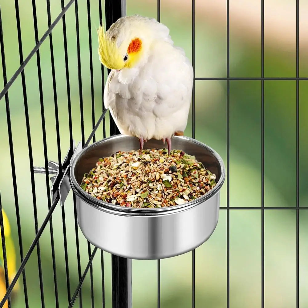 New Stainless Steel Pet Bowl Anti-gnawing Hanging Pet Feeder Feeder Dish Pet Oasis Select