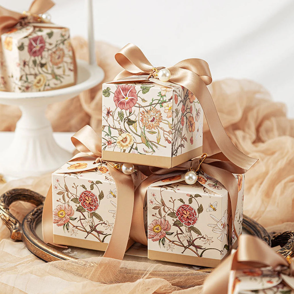 24/12pcs, Deluxe Flower Candy Box, Wedding Candy Box, 2.75x2.75in, Chocolate, Engagement, Party, Party, Christmas Halloween Oasis Select