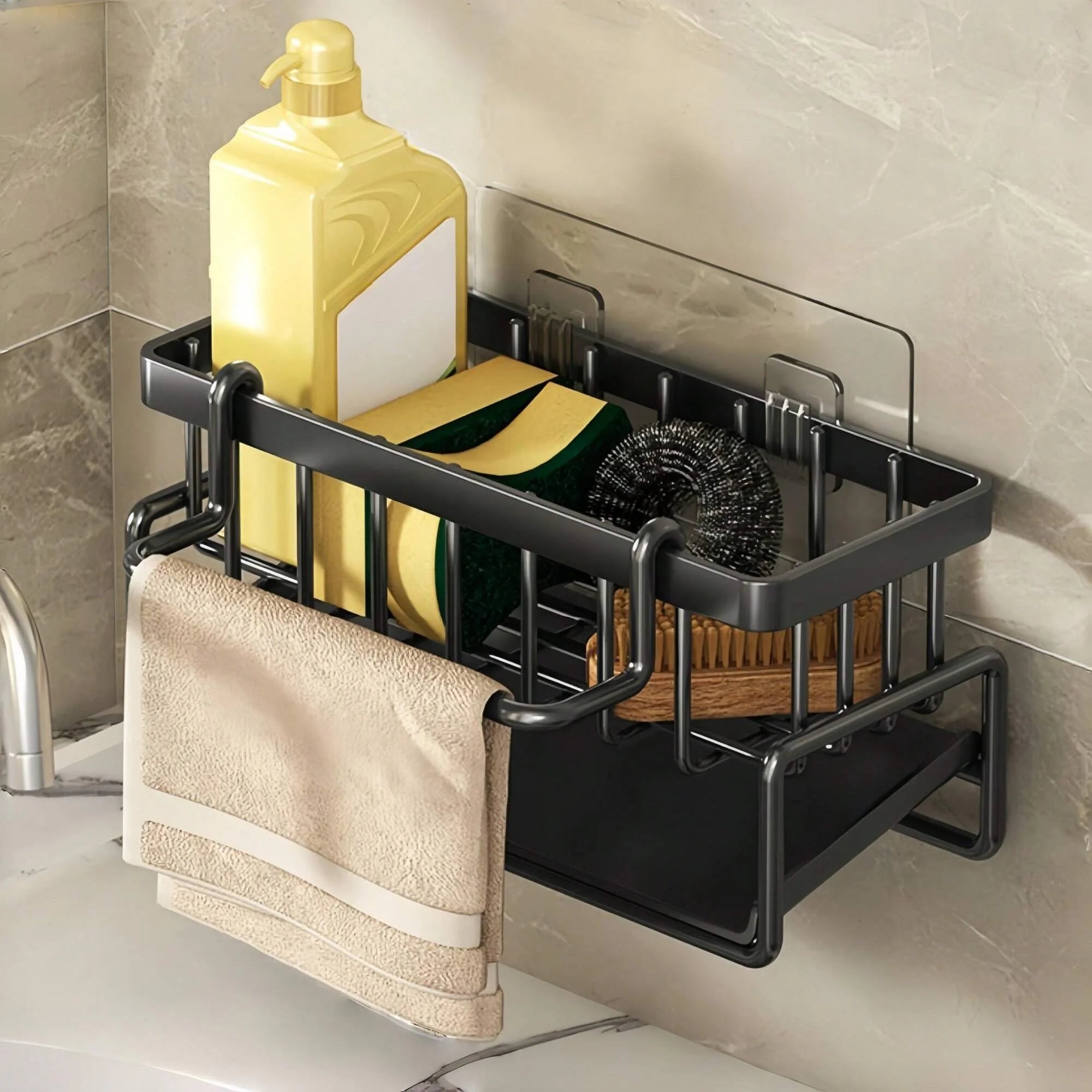 1pc Kitchen Sink Organizer,Bathroom Storage Rack,Sponge Holder For Kitchen Faucet,Sink Tidy Tray,For Kitchen And Bathroom Tools Oasis Select