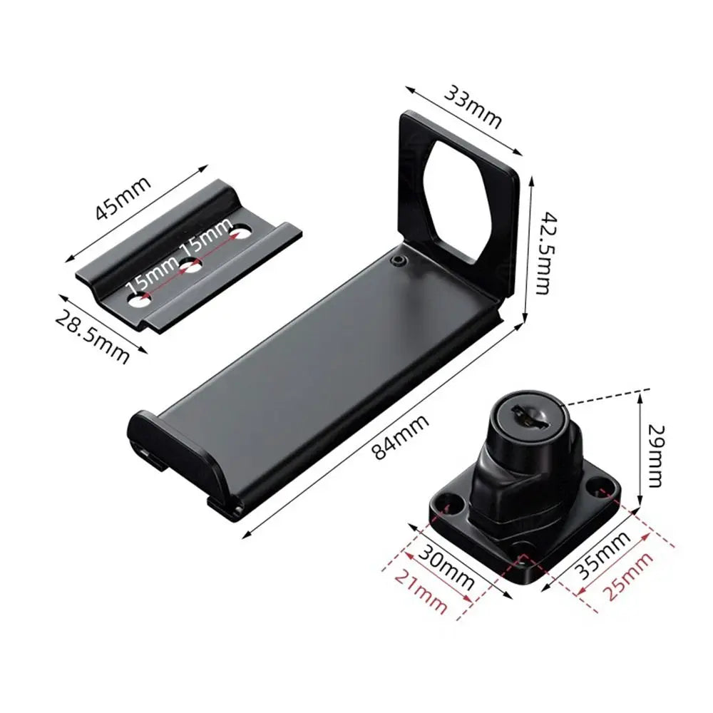 New Stainless Steel Door Clasp Lock 90 Degree Anti-theft Padlock Hasp Right Angle Burglar-proof Door Hasps Door Oasis Select