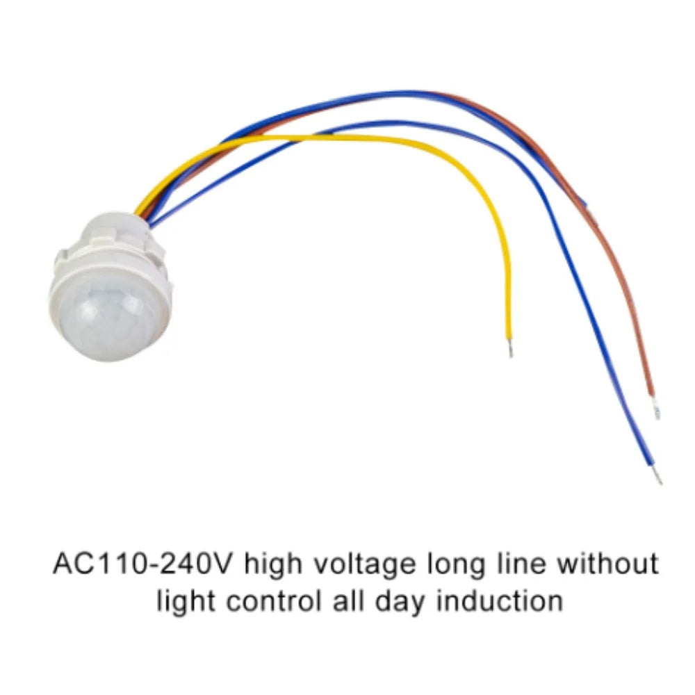 DC12-24V AC110-240V LED Closet PIR Sensor Detector Smart Switch LED PIR Infrared Motion Sensor Detection Automatic Light Switch Oasis Select AC110-240V E