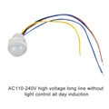DC12-24V AC110-240V LED Closet PIR Sensor Detector Smart Switch LED PIR Infrared Motion Sensor Detection Automatic Light Switch Oasis Select AC110-240V E