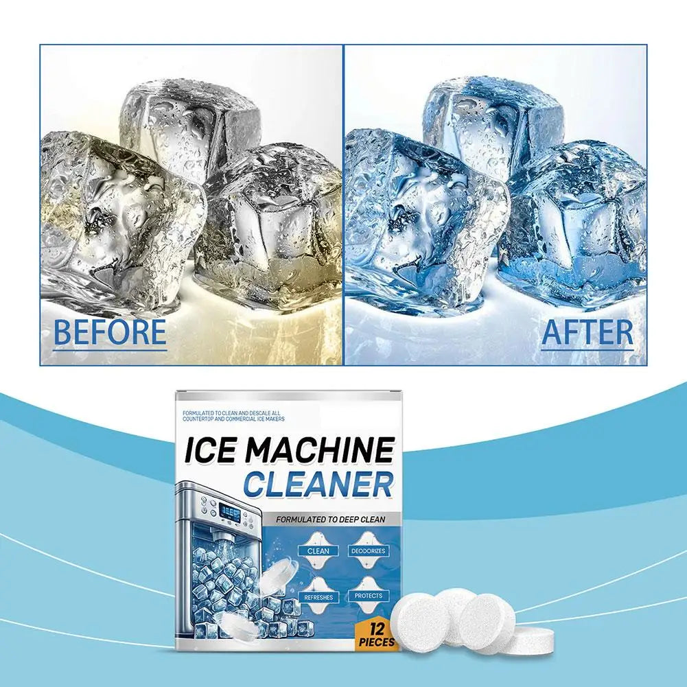 12-Pack Ice Machine Cleaning Tablets – Descale & Deodorize