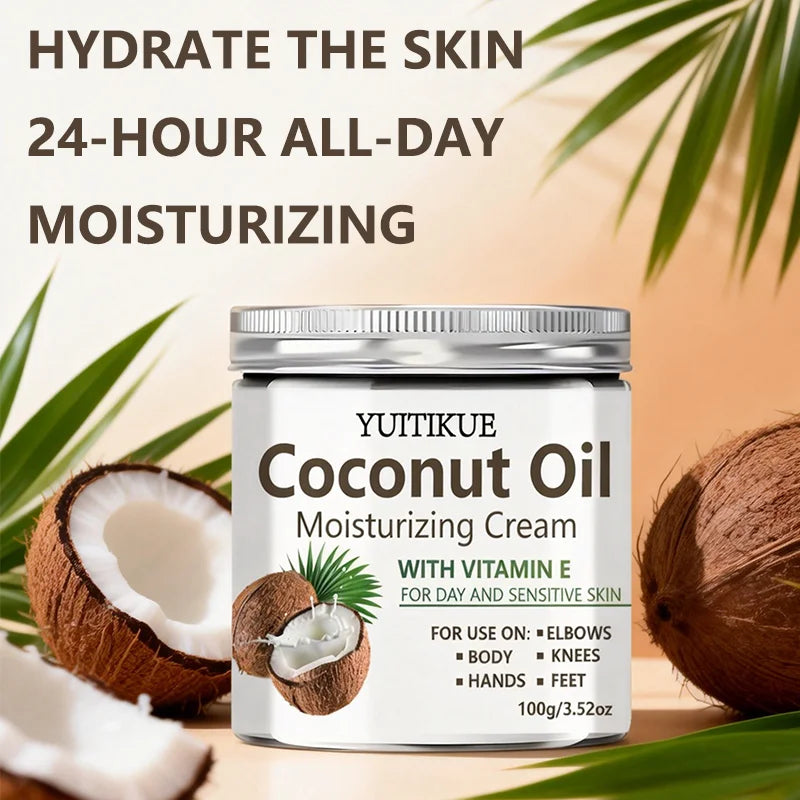 YUITIKUE Coconut Oil Body Cream – 24H Moisturizer 100g