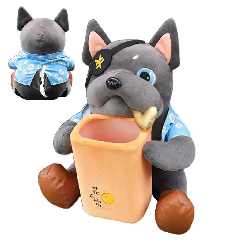Plush Dog Car Tissue Box Trash Can Doggie Car Tissue Box 2 In 1 Cute Car Tissue Box Creative Animal Cartoon Decorative Organizer Oasis Select