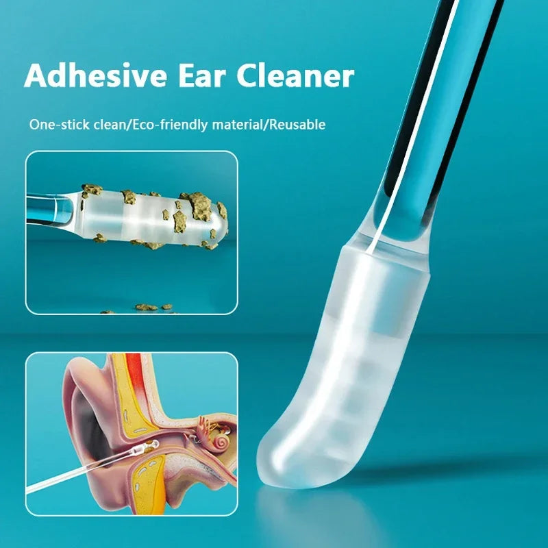 Ear Hygiene Cleaning Tool Kit Sticky Ear Wax Remover Disposable Safe Ear Care Swabs GentleCleaning for Adults and Kids Use Oasis Select